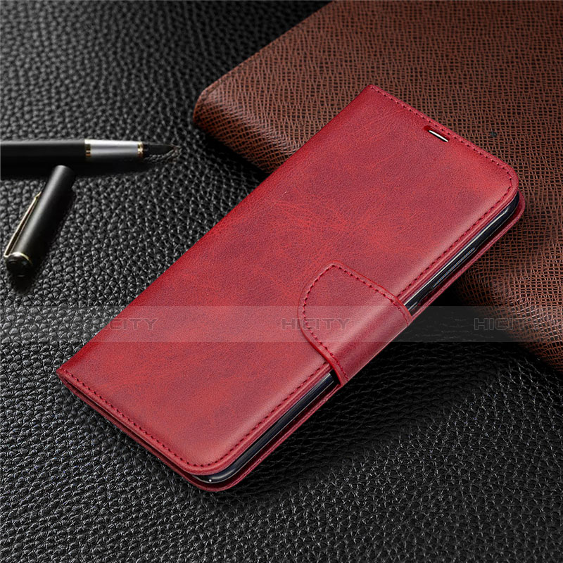 Custodia Portafoglio In Pelle Cover con Supporto T03 per Xiaomi Redmi Note 9 Rosso