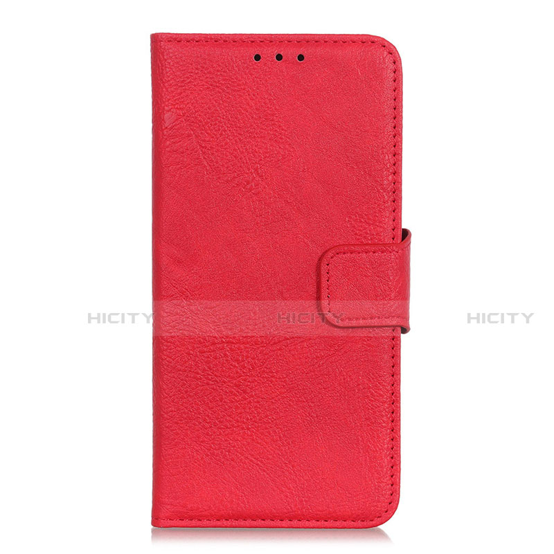 Custodia Portafoglio In Pelle Cover con Supporto T04 per Huawei Honor X10 Max 5G Rosso