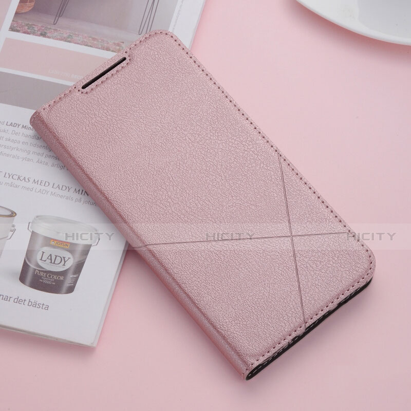 Custodia Portafoglio In Pelle Cover con Supporto T04 per Huawei P20 Lite (2019) Oro Rosa