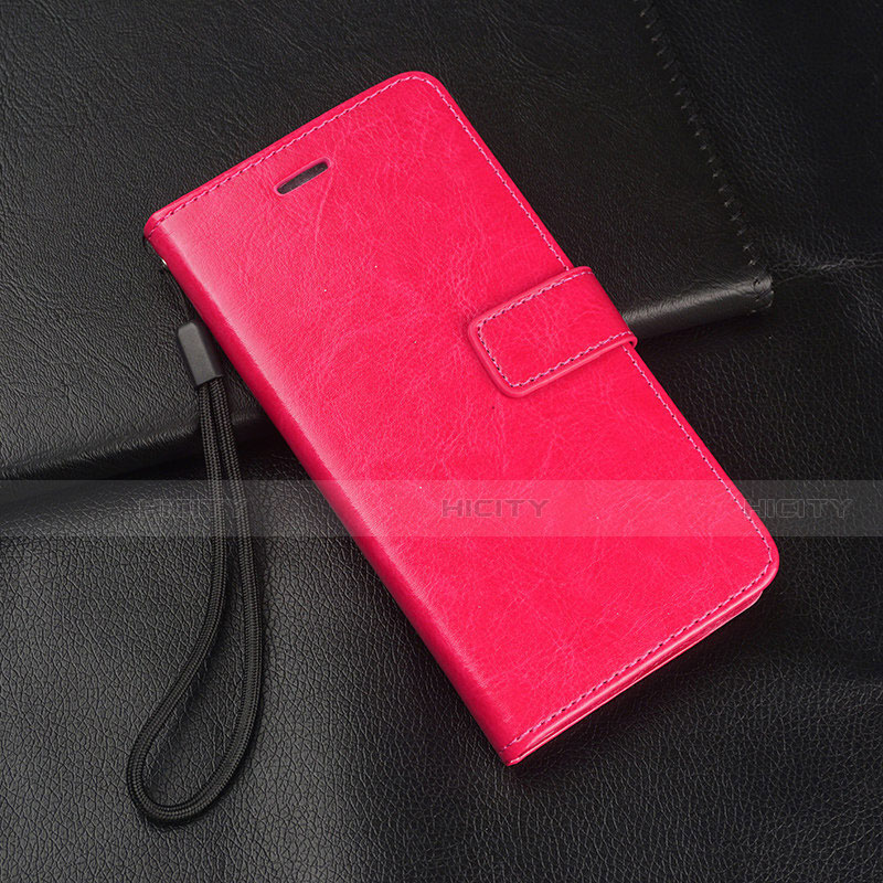 Custodia Portafoglio In Pelle Cover con Supporto T04 per Huawei P30 Lite Rosa Caldo