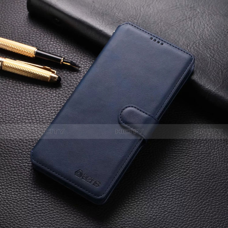 Custodia Portafoglio In Pelle Cover con Supporto T04 per Xiaomi Redmi Note 8 Pro Blu