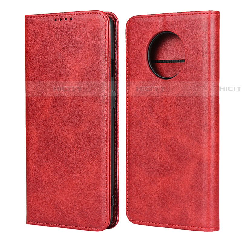 Custodia Portafoglio In Pelle Cover con Supporto T05 per OnePlus 7T Rosso