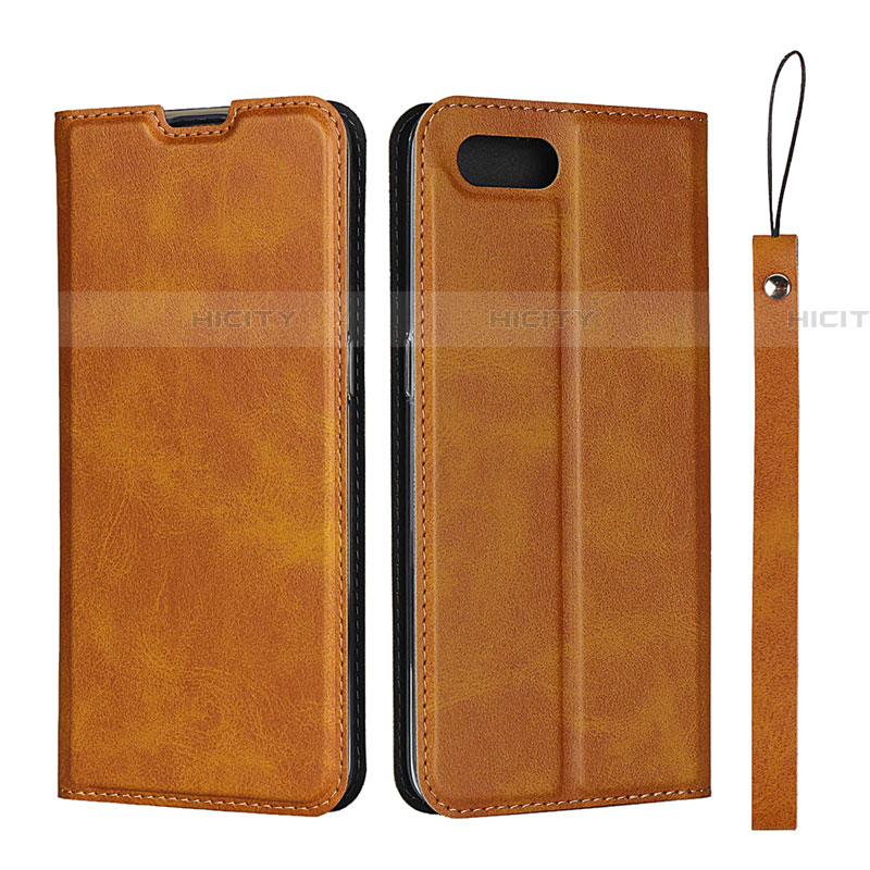 Custodia Portafoglio In Pelle Cover con Supporto T05 per Oppo RX17 Neo Arancione