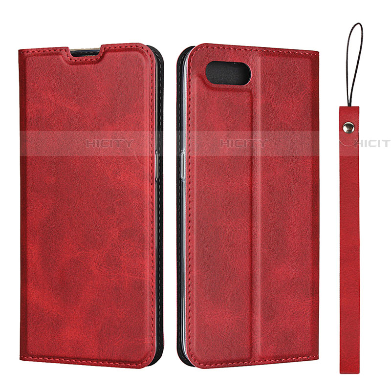 Custodia Portafoglio In Pelle Cover con Supporto T05 per Oppo RX17 Neo Rosso