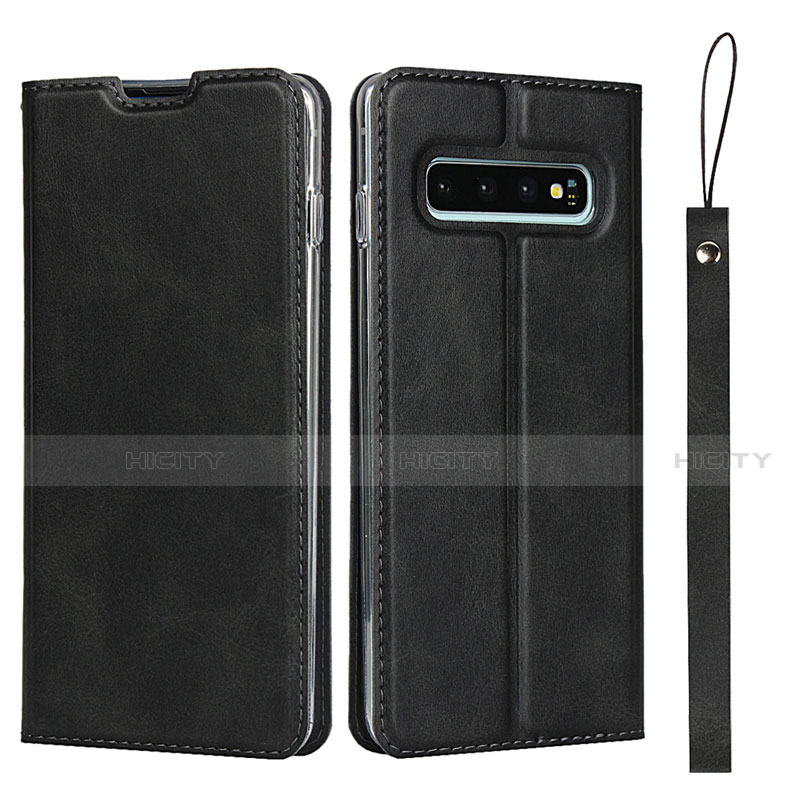 Custodia Portafoglio In Pelle Cover con Supporto T05 per Samsung Galaxy S10 5G Nero