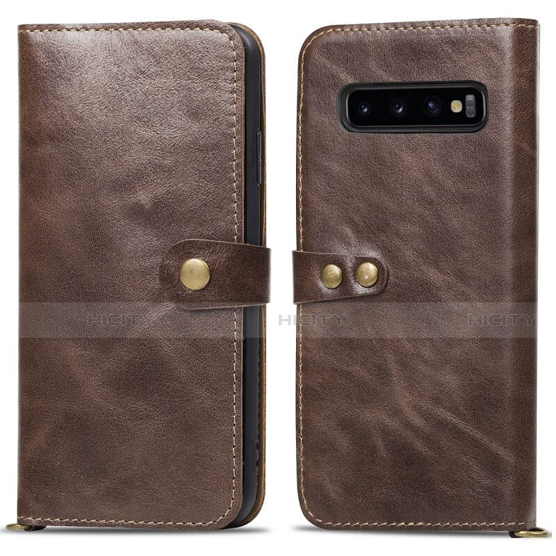 Custodia Portafoglio In Pelle Cover con Supporto T05 per Samsung Galaxy S10 Plus