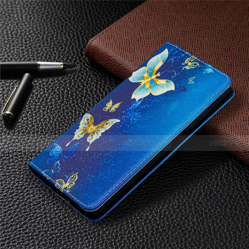 Custodia Portafoglio In Pelle Cover con Supporto T05 per Xiaomi Mi 10T Lite 5G Blu
