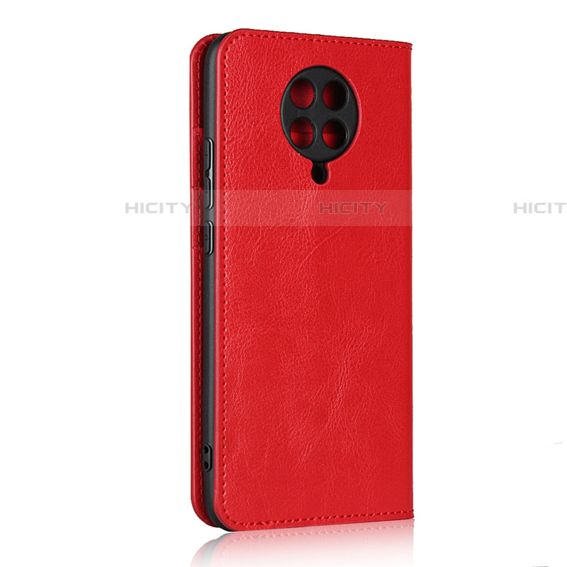 Custodia Portafoglio In Pelle Cover con Supporto T05 per Xiaomi Redmi K30 Pro 5G Rosso