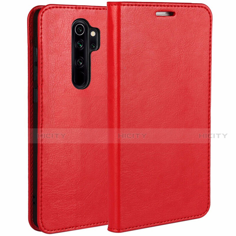 Custodia Portafoglio In Pelle Cover con Supporto T05 per Xiaomi Redmi Note 8 Pro Rosso