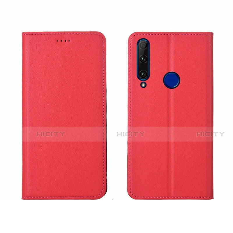 Custodia Portafoglio In Pelle Cover con Supporto T06 per Huawei Honor 20i Rosso