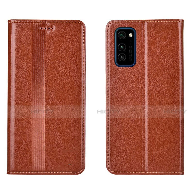 Custodia Portafoglio In Pelle Cover con Supporto T06 per Huawei Honor V30 Pro 5G Arancione