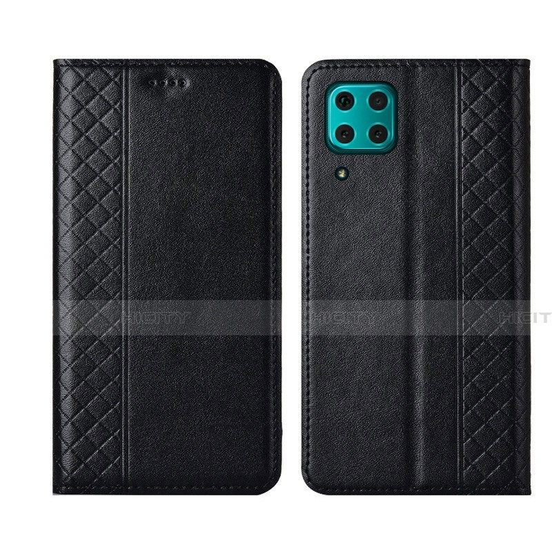 Custodia Portafoglio In Pelle Cover con Supporto T06 per Huawei Nova 6 SE Nero