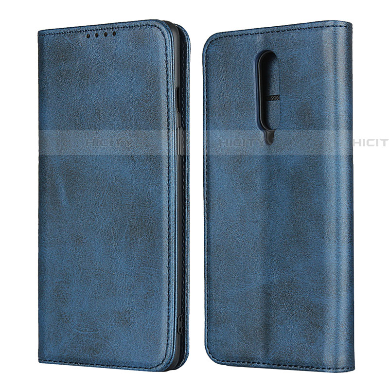 Custodia Portafoglio In Pelle Cover con Supporto T06 per OnePlus 8 Blu