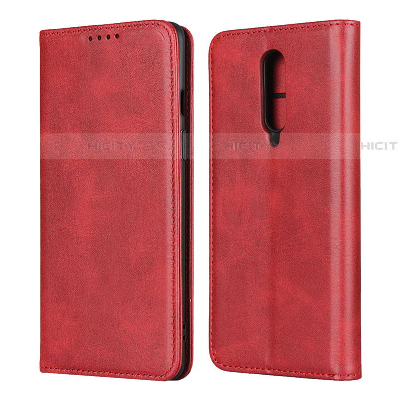 Custodia Portafoglio In Pelle Cover con Supporto T06 per OnePlus 8 Rosso