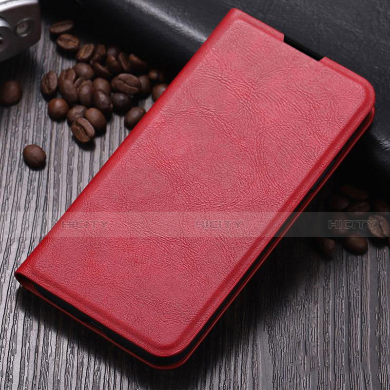 Custodia Portafoglio In Pelle Cover con Supporto T06 per Samsung Galaxy Note 10 Plus Rosso
