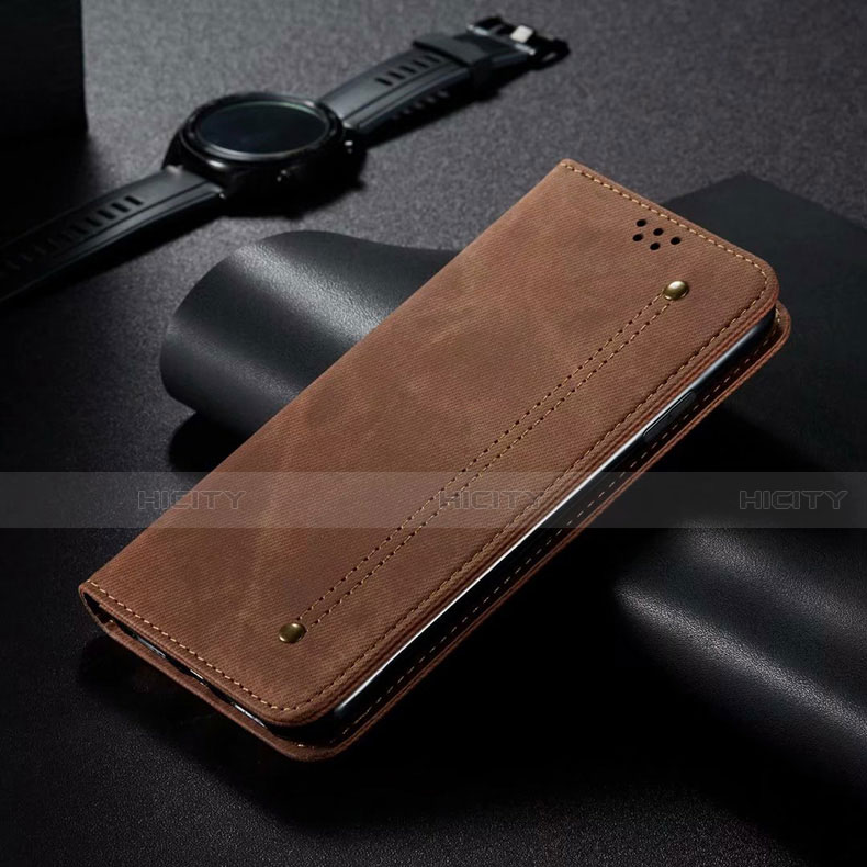 Custodia Portafoglio In Pelle Cover con Supporto T06 per Xiaomi Mi 10 Pro Marrone