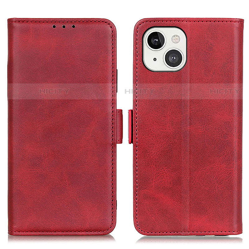 Custodia Portafoglio In Pelle Cover con Supporto T07 per Apple iPhone 13 Mini Rosso