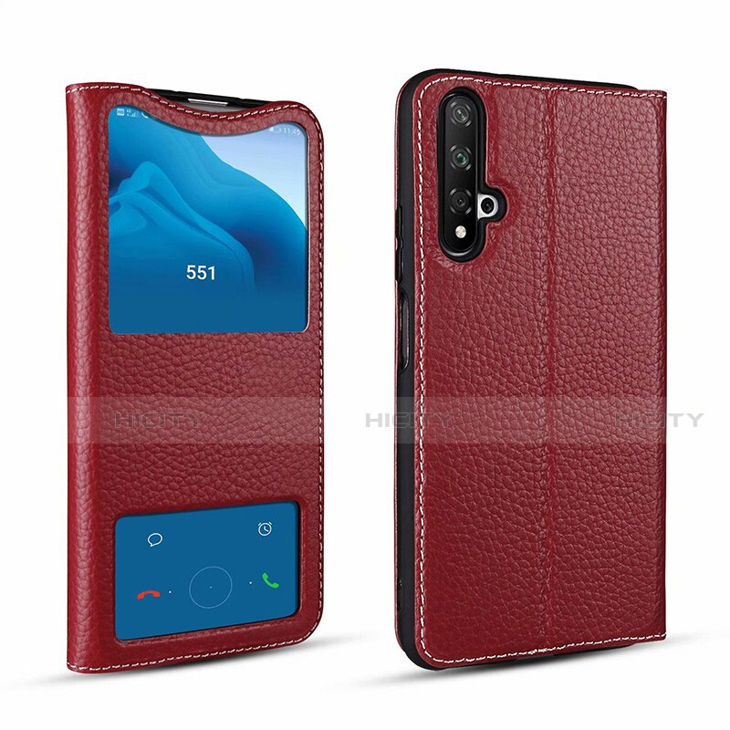 Custodia Portafoglio In Pelle Cover con Supporto T07 per Huawei Honor 20