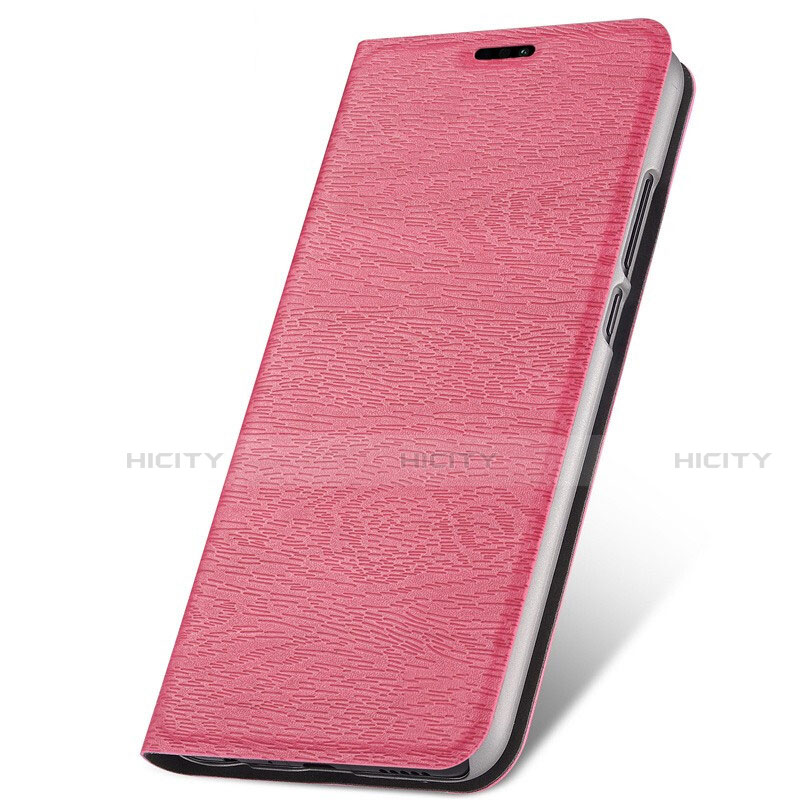 Custodia Portafoglio In Pelle Cover con Supporto T07 per Huawei Nova 5i Rosa
