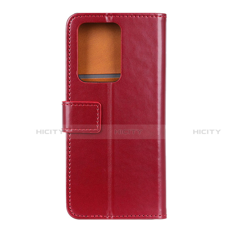 Custodia Portafoglio In Pelle Cover con Supporto T07 per Huawei P40 Pro+ Plus Rosso Rosa