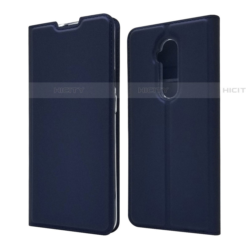 Custodia Portafoglio In Pelle Cover con Supporto T07 per OnePlus 7T Pro Blu