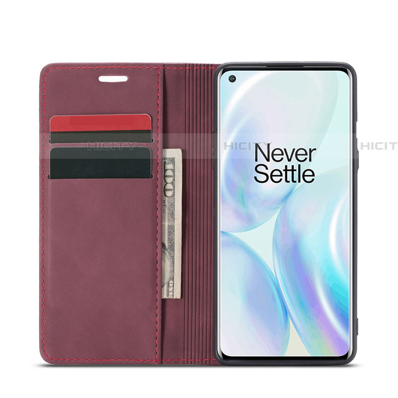 Custodia Portafoglio In Pelle Cover con Supporto T07 per OnePlus 8