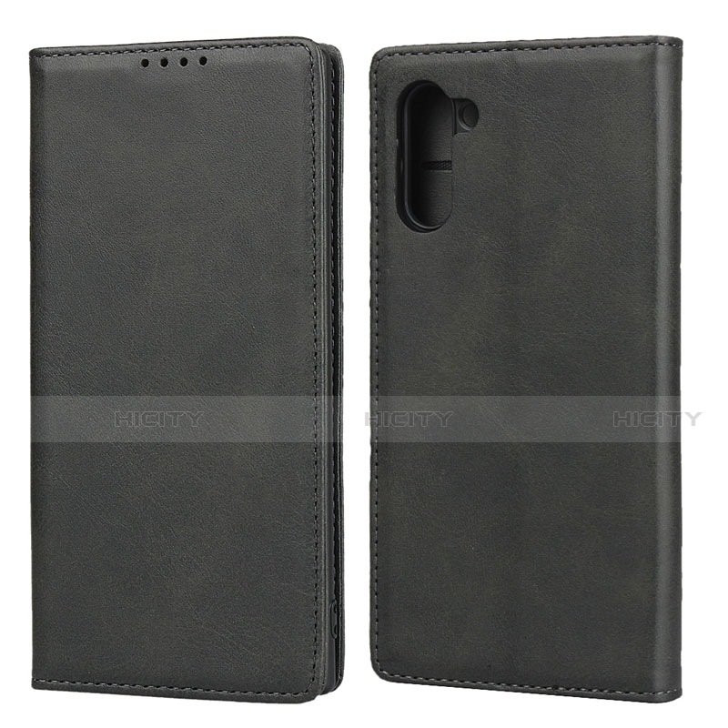 Custodia Portafoglio In Pelle Cover con Supporto T07 per Samsung Galaxy Note 10 Nero