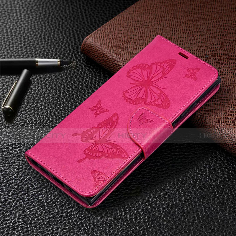 Custodia Portafoglio In Pelle Cover con Supporto T07 per Samsung Galaxy Note 20 Ultra 5G Rosa Caldo