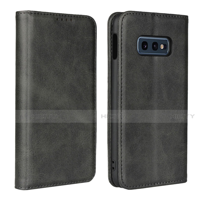 Custodia Portafoglio In Pelle Cover con Supporto T07 per Samsung Galaxy S10e Nero