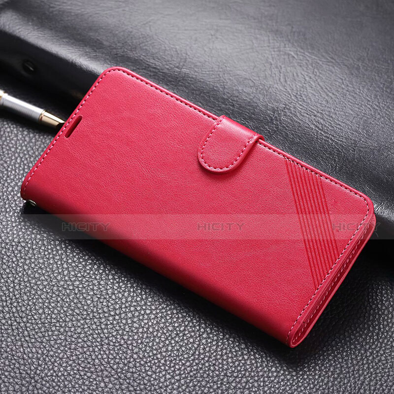 Custodia Portafoglio In Pelle Cover con Supporto T07 per Xiaomi Mi 9T Rosso