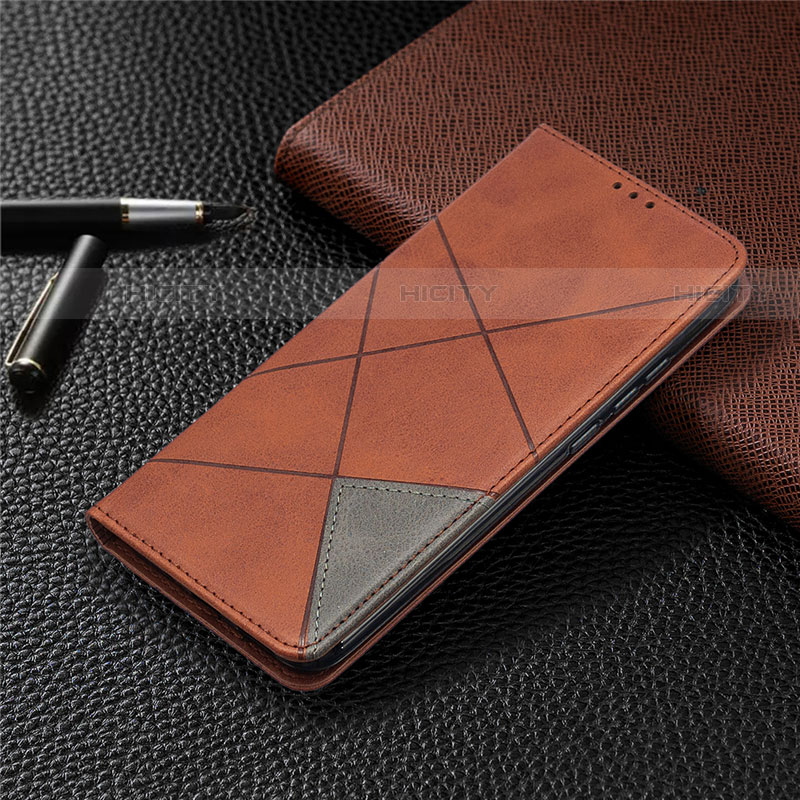 Custodia Portafoglio In Pelle Cover con Supporto T07 per Xiaomi Redmi 9AT Marrone