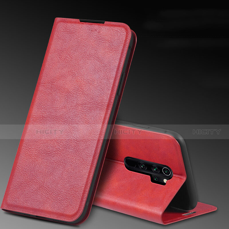 Custodia Portafoglio In Pelle Cover con Supporto T07 per Xiaomi Redmi Note 8 Pro Rosso