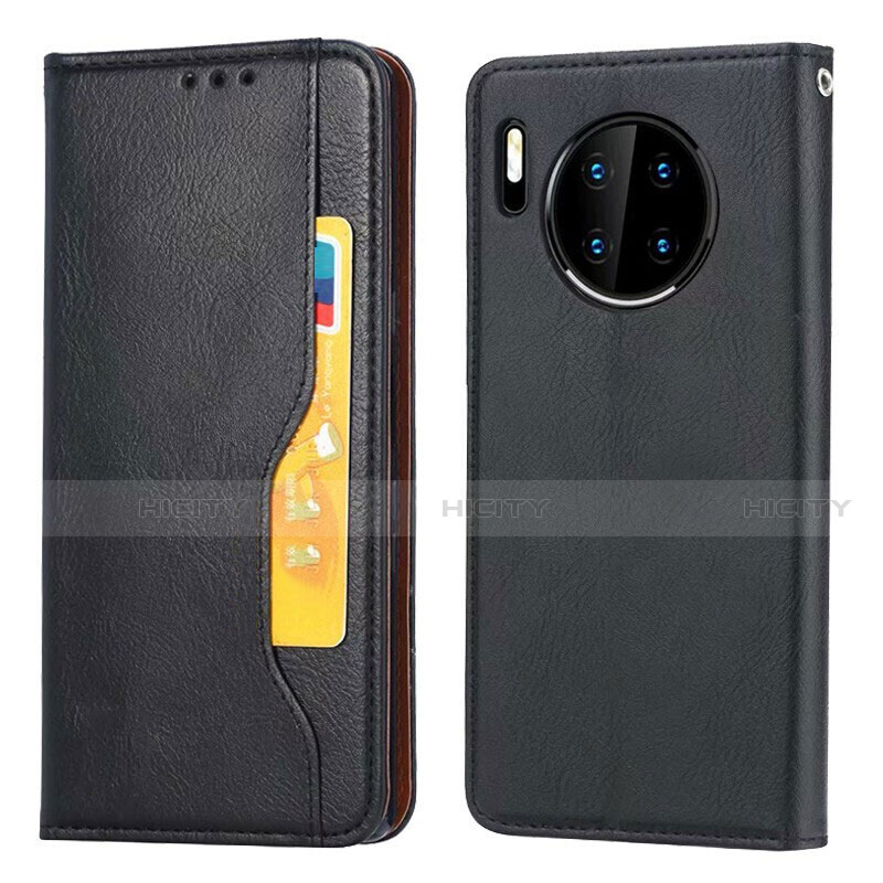 Custodia Portafoglio In Pelle Cover con Supporto T08 per Huawei Mate 30 Nero