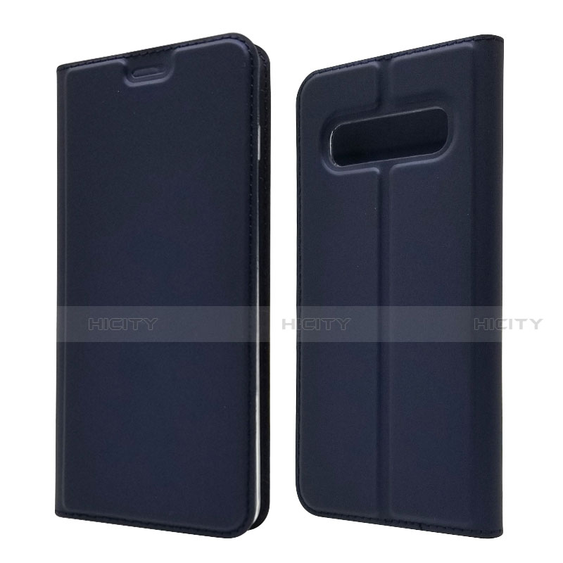 Custodia Portafoglio In Pelle Cover con Supporto T08 per Samsung Galaxy S10 5G Blu