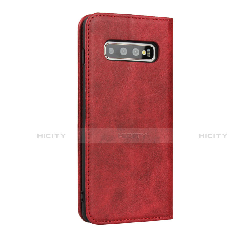 Custodia Portafoglio In Pelle Cover con Supporto T08 per Samsung Galaxy S10 Plus