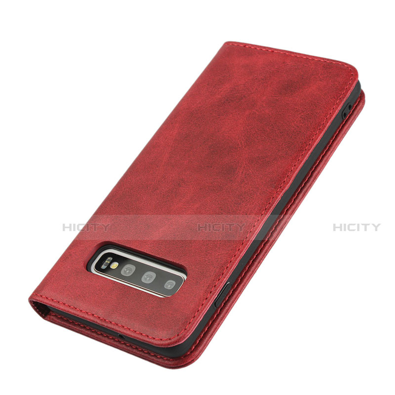 Custodia Portafoglio In Pelle Cover con Supporto T08 per Samsung Galaxy S10 Plus