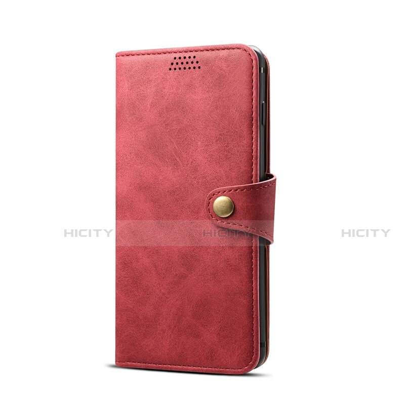 Custodia Portafoglio In Pelle Cover con Supporto T08 per Samsung Galaxy S10e Rosso