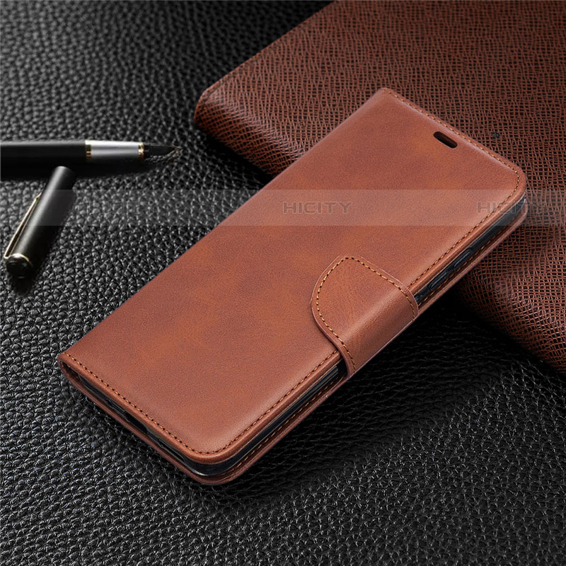 Custodia Portafoglio In Pelle Cover con Supporto T08 per Xiaomi Redmi 9AT Marrone