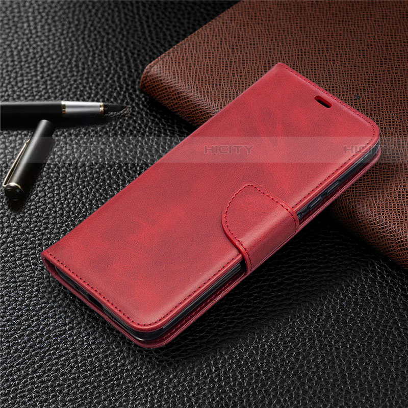 Custodia Portafoglio In Pelle Cover con Supporto T08 per Xiaomi Redmi 9AT Rosso