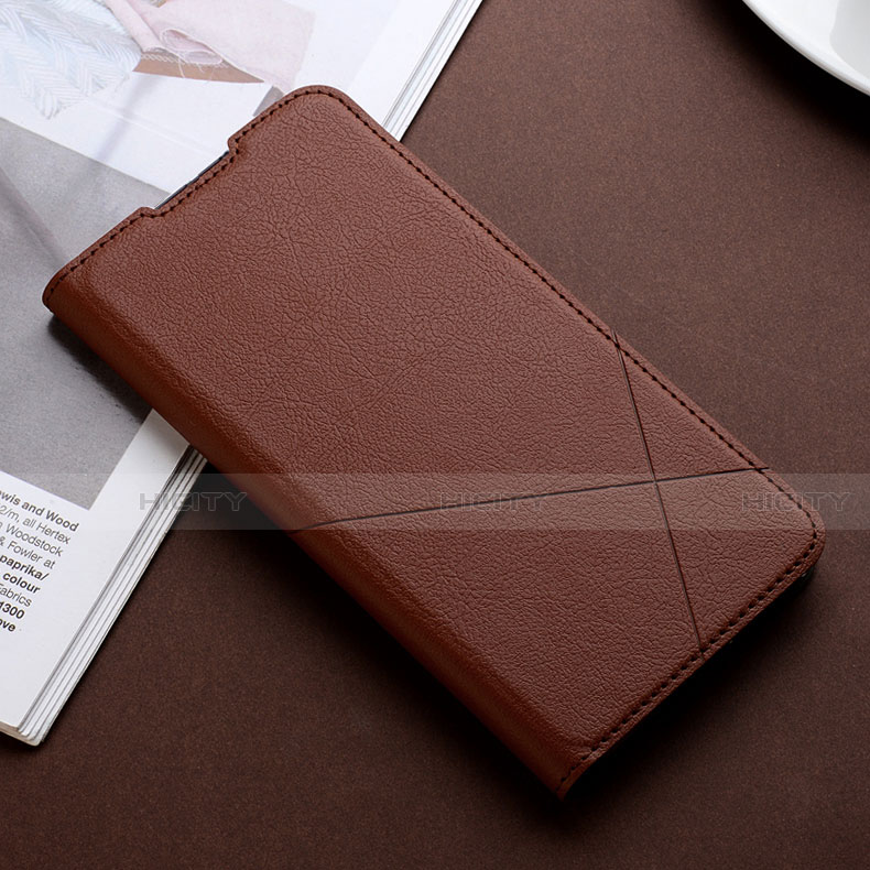 Custodia Portafoglio In Pelle Cover con Supporto T08 per Xiaomi Redmi K20 Marrone