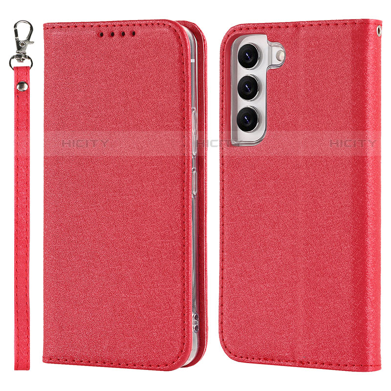 Custodia Portafoglio In Pelle Cover con Supporto T08D per Samsung Galaxy S21 Plus 5G Rosso