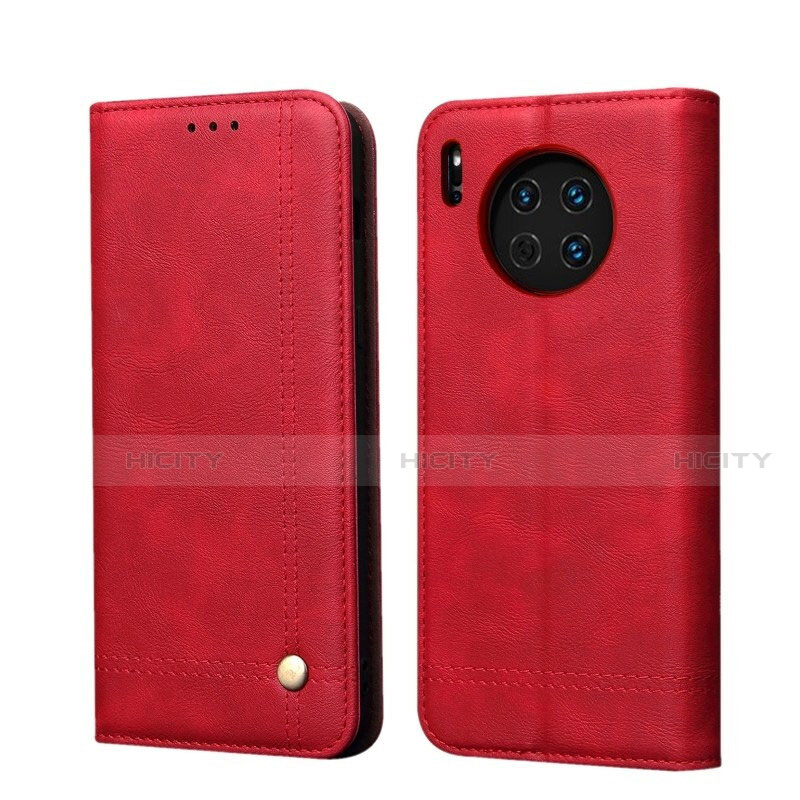 Custodia Portafoglio In Pelle Cover con Supporto T09 per Huawei Mate 30 Pro 5G Rosso
