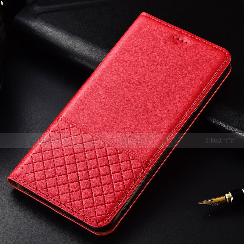 Custodia Portafoglio In Pelle Cover con Supporto T09 per Huawei P30 Rosso
