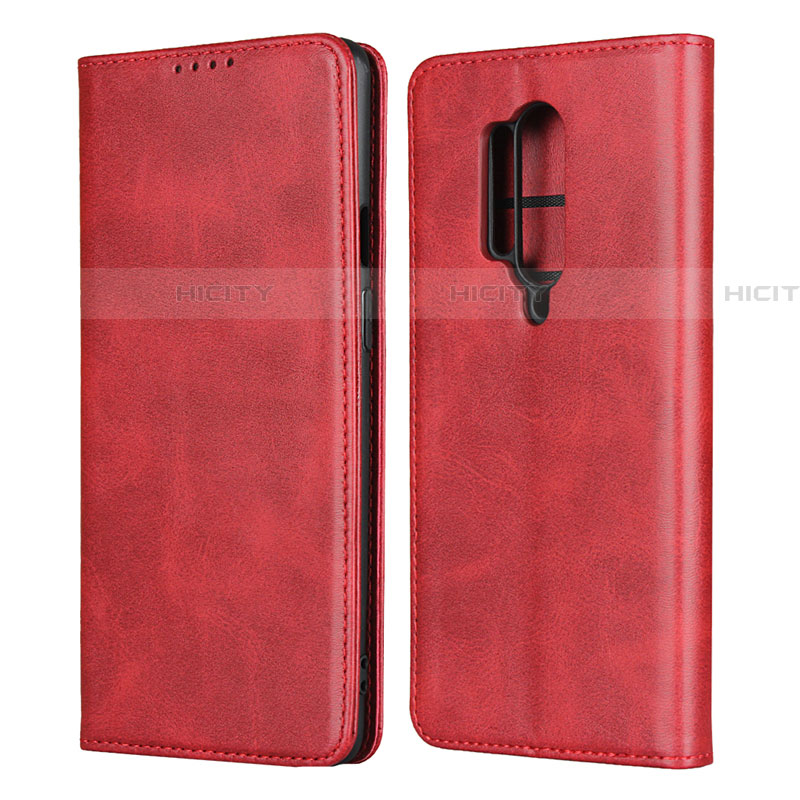 Custodia Portafoglio In Pelle Cover con Supporto T09 per OnePlus 8 Pro Rosso