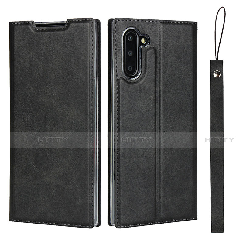 Custodia Portafoglio In Pelle Cover con Supporto T09 per Samsung Galaxy Note 10 5G Nero