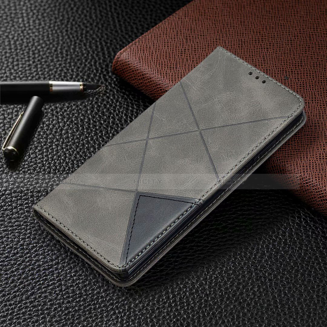 Custodia Portafoglio In Pelle Cover con Supporto T09 per Samsung Galaxy Note 20 5G Grigio