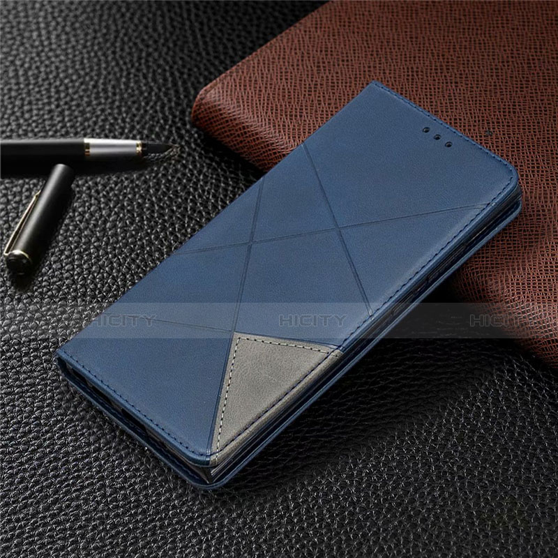 Custodia Portafoglio In Pelle Cover con Supporto T09 per Samsung Galaxy Note 20 Ultra 5G Blu