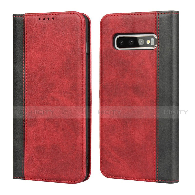 Custodia Portafoglio In Pelle Cover con Supporto T09 per Samsung Galaxy S10 5G Rosso