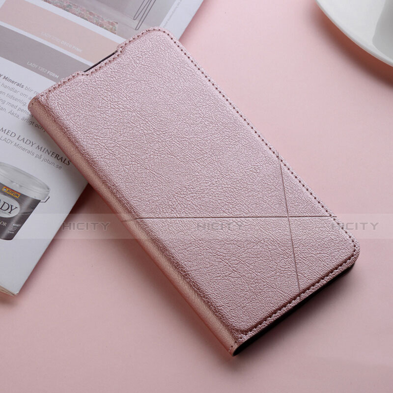 Custodia Portafoglio In Pelle Cover con Supporto T09 per Xiaomi Mi A3 Oro Rosa