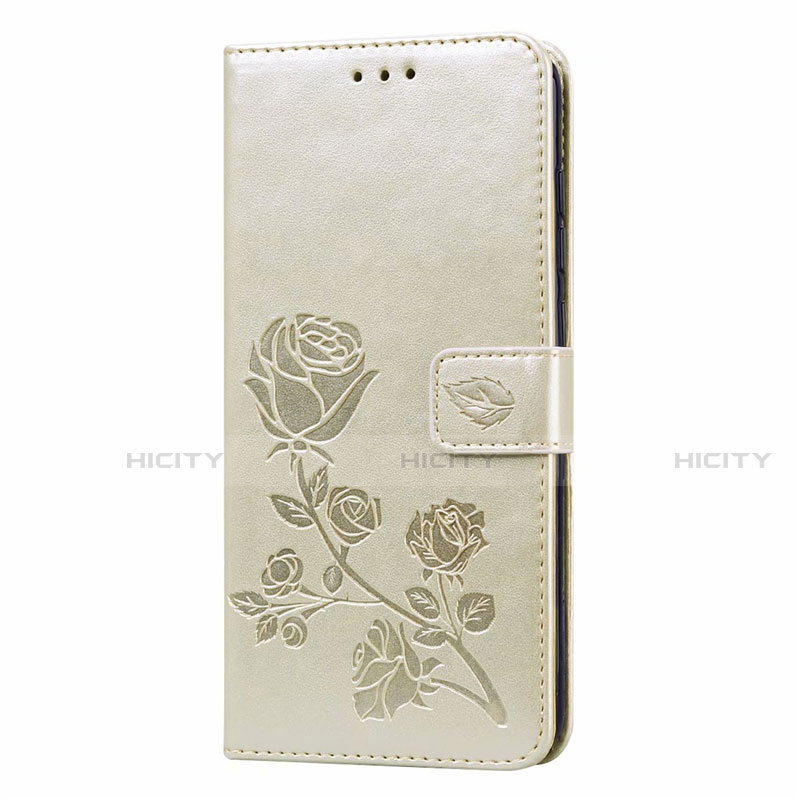 Custodia Portafoglio In Pelle Cover con Supporto T09 per Xiaomi Redmi Note 9 Oro